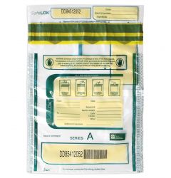 SafeLok 9x12 Carton of 500 Clear Deposit Money Bag with Pocket